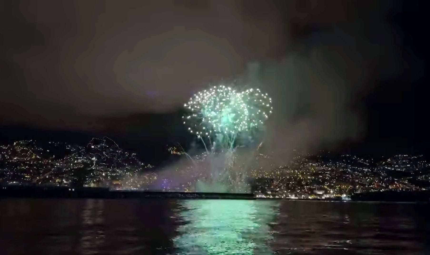 Portugal fireworks display over Funchal during the Atlantic Festival in Madeira