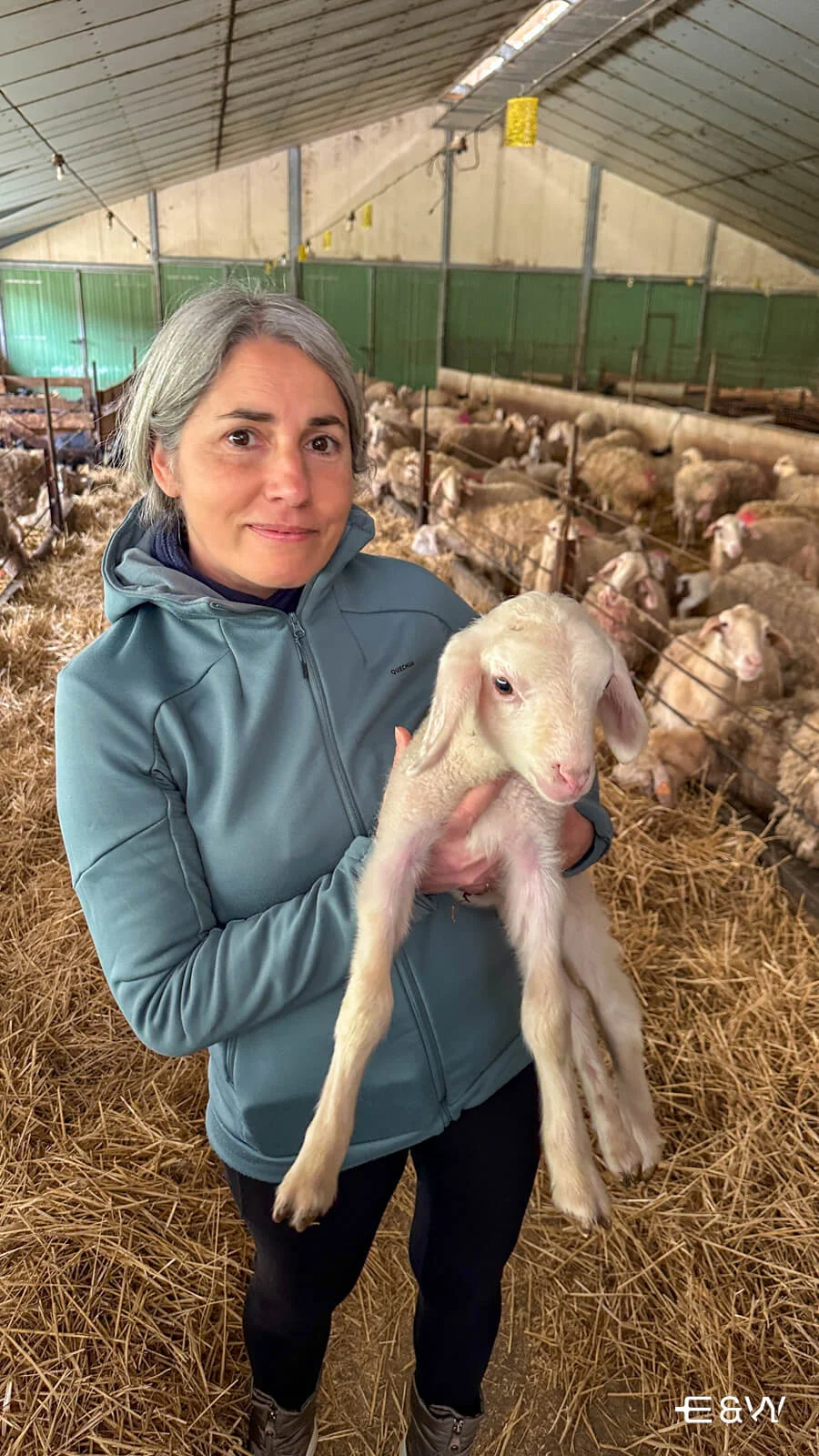 Eat & Walkabout - Sean O Rourke Food & Wine Tour Expert with Angie at goat cheese farm in Asturias