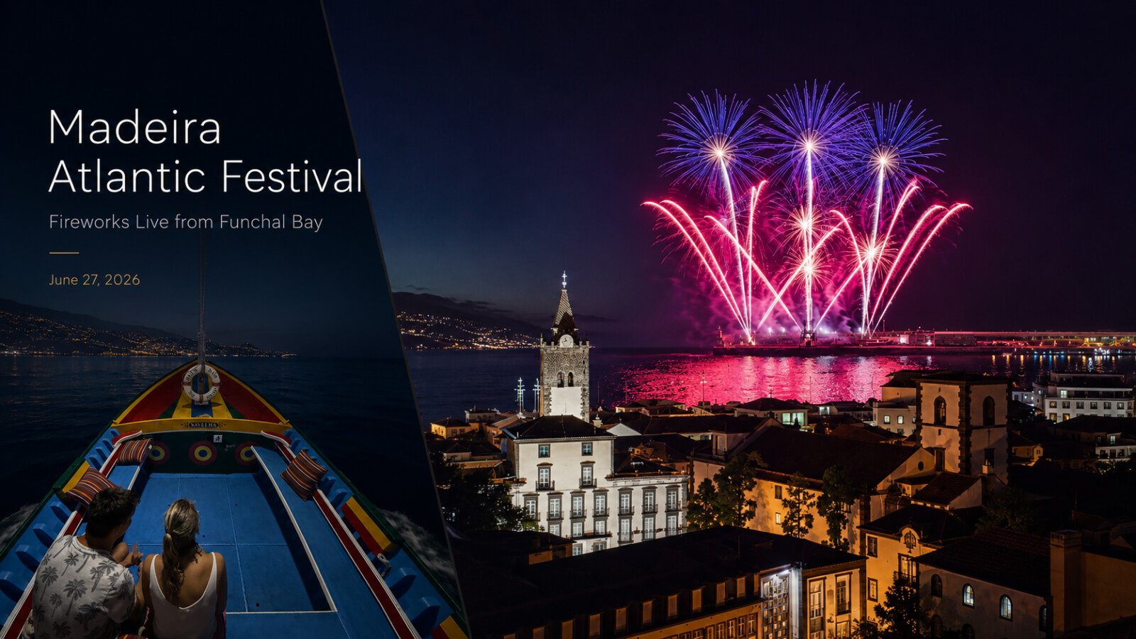 Madeira Atlantic Festival Fireworks Live from Funchal Bay