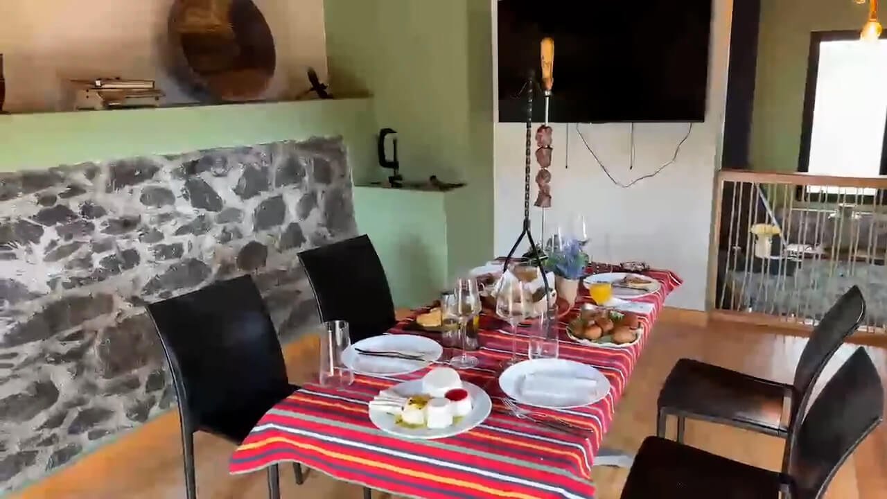 Madeiran dishes served around the table during the Santo da Serra culinary livestream