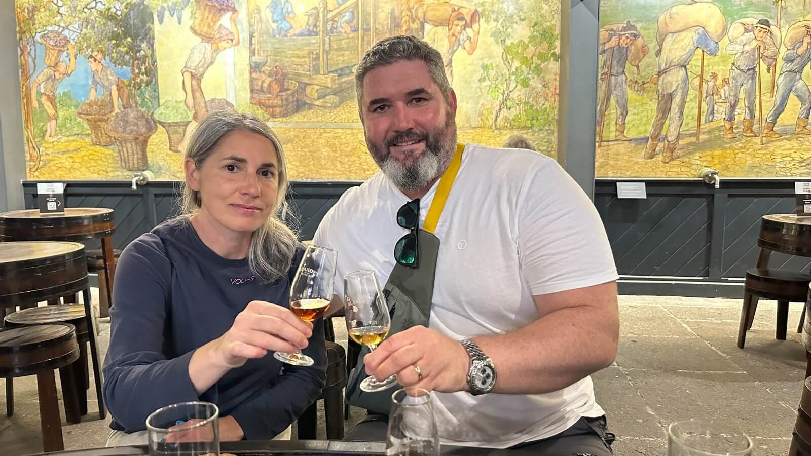 The True Flavours & Natural Beauty of Madeira Islands - Sean & Angie toasting Madeira Wine