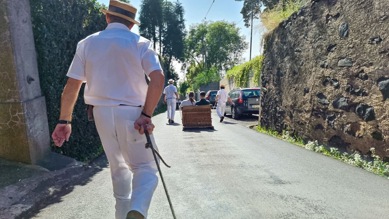 The True Flavours & Natural Beauty of Madeira Islands - Sledge getting pulled down the road